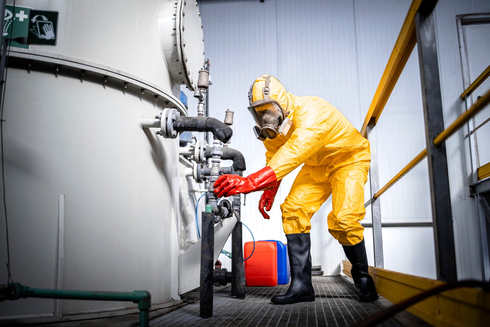 Chemicals industry and production of acids.
